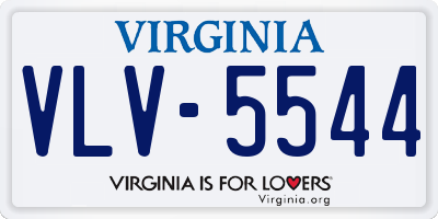 VA license plate VLV5544