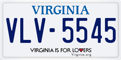 VA license plate VLV5545