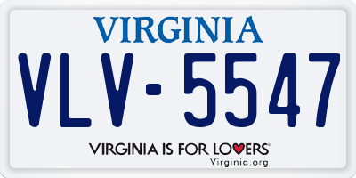 VA license plate VLV5547