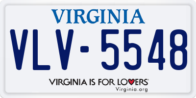 VA license plate VLV5548