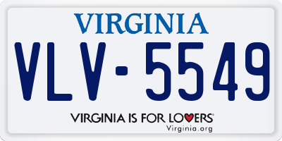 VA license plate VLV5549