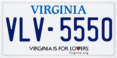 VA license plate VLV5550