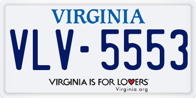 VA license plate VLV5553