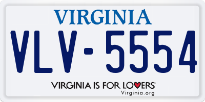 VA license plate VLV5554