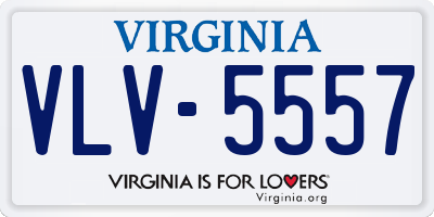 VA license plate VLV5557