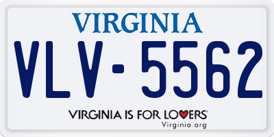 VA license plate VLV5562