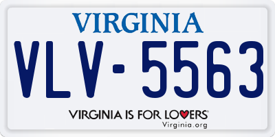 VA license plate VLV5563