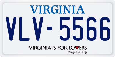 VA license plate VLV5566