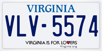 VA license plate VLV5574