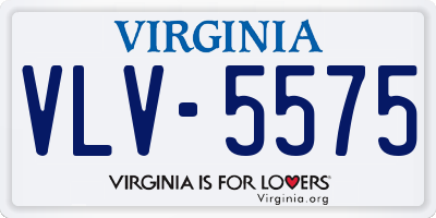 VA license plate VLV5575