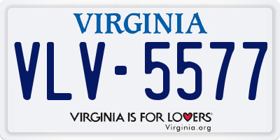 VA license plate VLV5577