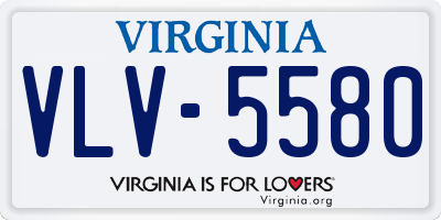 VA license plate VLV5580