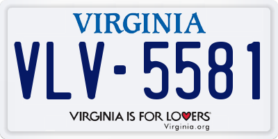 VA license plate VLV5581