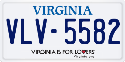 VA license plate VLV5582