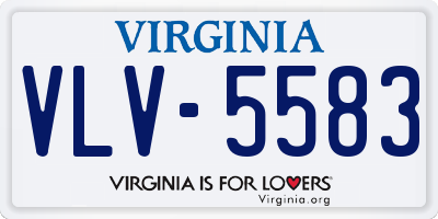 VA license plate VLV5583