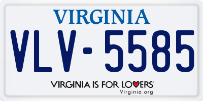 VA license plate VLV5585