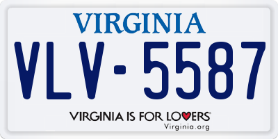 VA license plate VLV5587