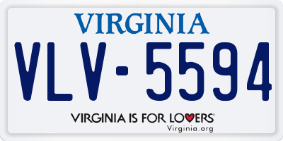 VA license plate VLV5594