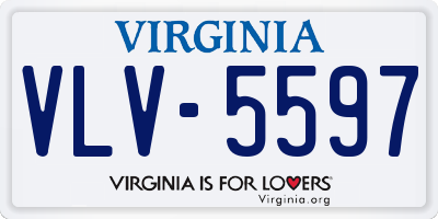 VA license plate VLV5597