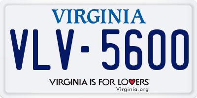 VA license plate VLV5600