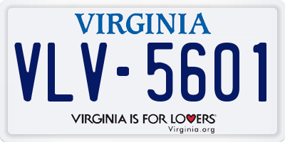 VA license plate VLV5601