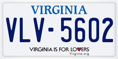 VA license plate VLV5602