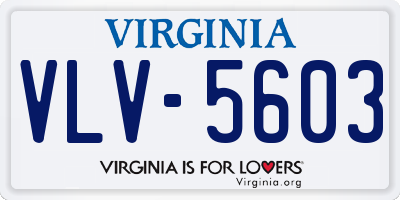 VA license plate VLV5603