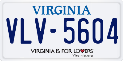 VA license plate VLV5604