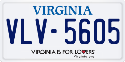 VA license plate VLV5605