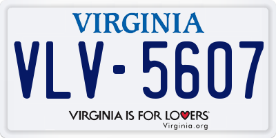 VA license plate VLV5607