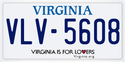 VA license plate VLV5608