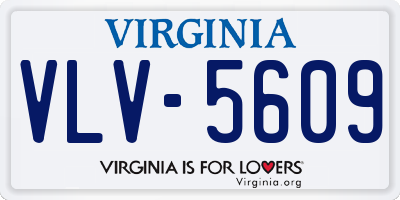 VA license plate VLV5609