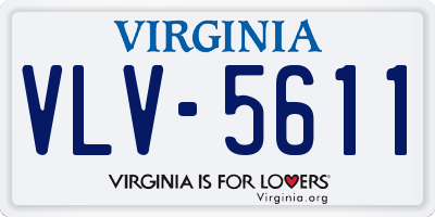 VA license plate VLV5611