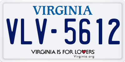 VA license plate VLV5612