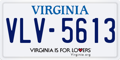 VA license plate VLV5613