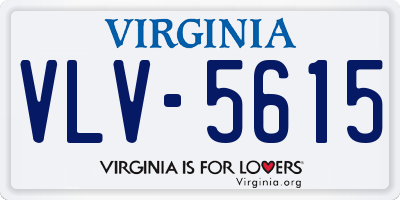 VA license plate VLV5615