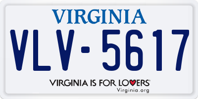 VA license plate VLV5617