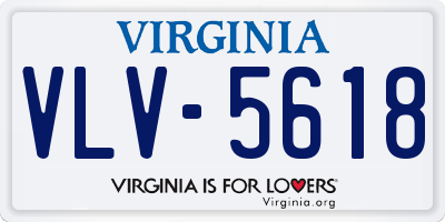 VA license plate VLV5618