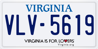 VA license plate VLV5619