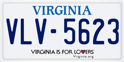 VA license plate VLV5623