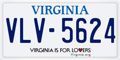 VA license plate VLV5624