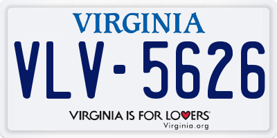 VA license plate VLV5626