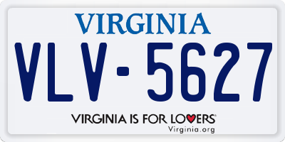 VA license plate VLV5627