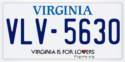 VA license plate VLV5630