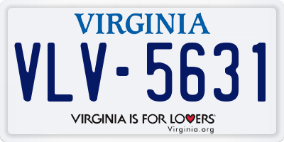 VA license plate VLV5631