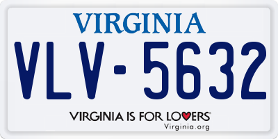 VA license plate VLV5632