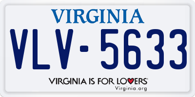 VA license plate VLV5633