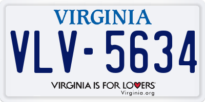 VA license plate VLV5634