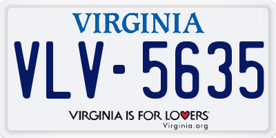 VA license plate VLV5635