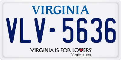 VA license plate VLV5636